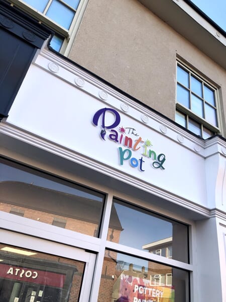 An image of the Painting Pot acrylic letters.